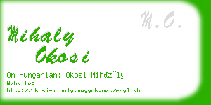 mihaly okosi business card